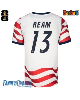 Statele Unite Tim Ream #13 Tricou Fotbal Replică Mondial 2026 Barbati Acasa Statele Unite Tim Ream #13 Tricou Fotbal Replică Mondial 2026 Barbati Acasa